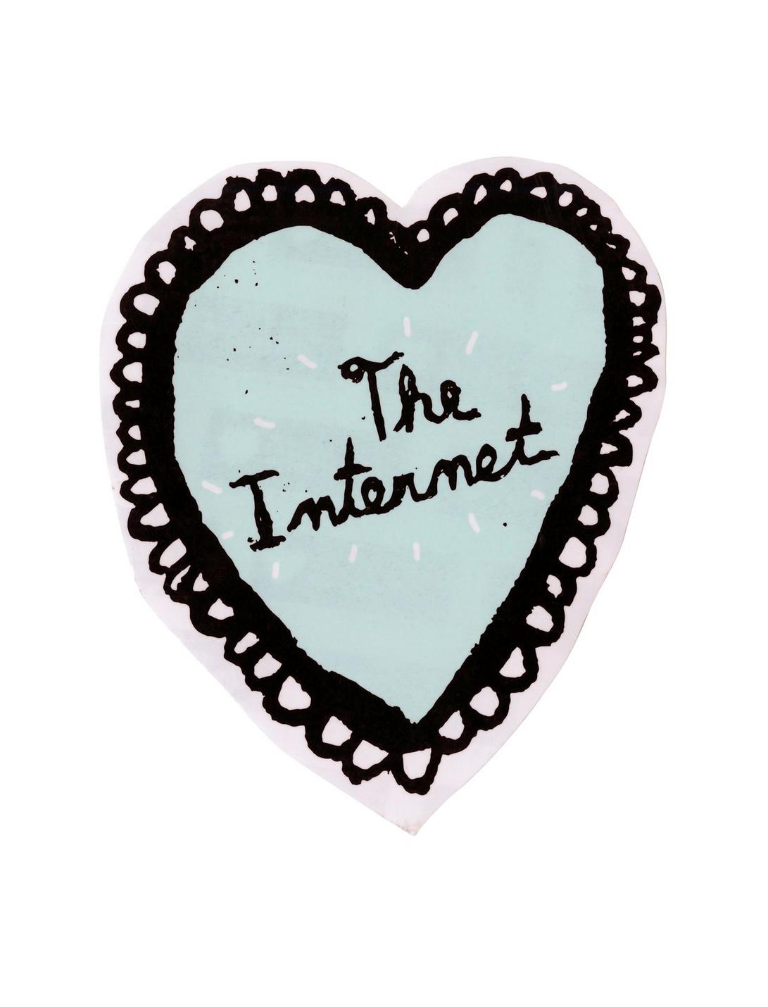 Teen Hearts The Internet Sticker, , hi-res
