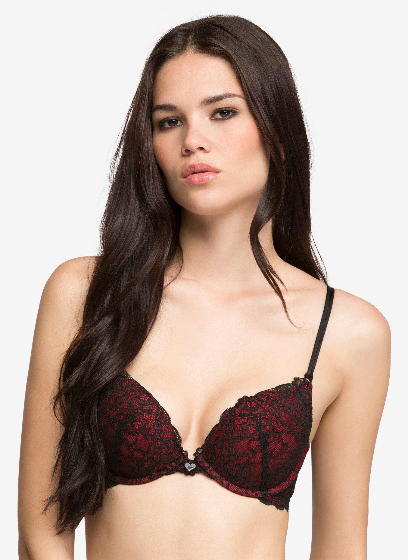Lace Scandalous Push-Up Bra, , hi-res