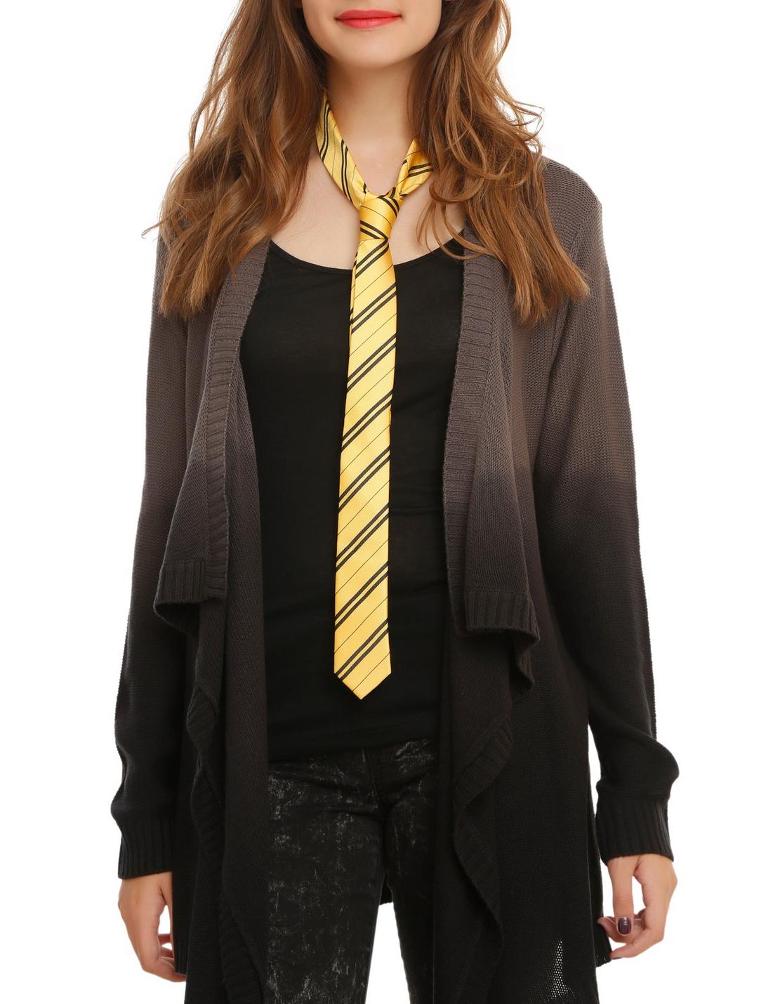 Golden Yellow & Black Striped Skinny Tie, , hi-res