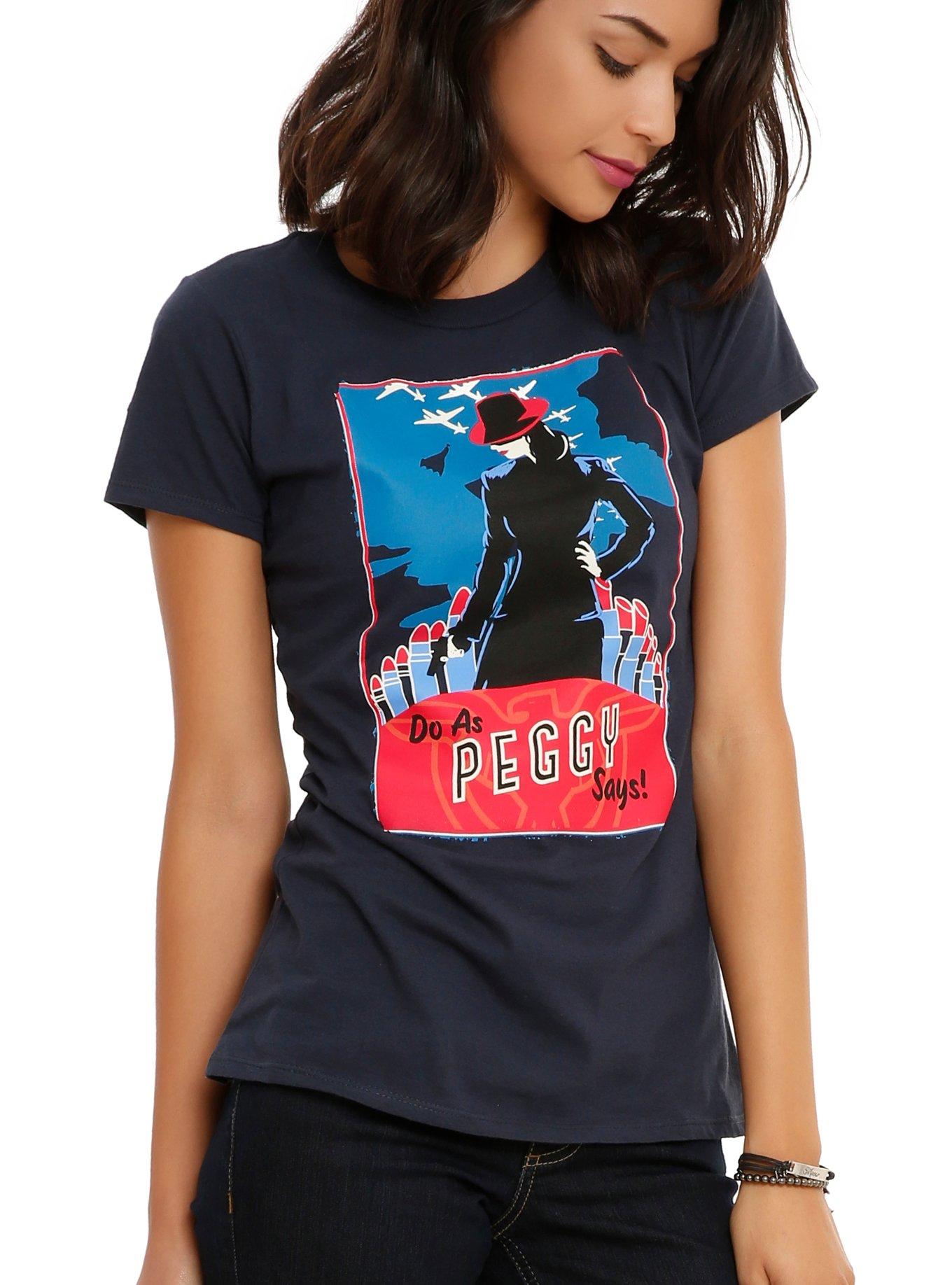 Her Universe Marvel Agent Carter Propaganda Girls T-Shirt, BLACK, hi-res
