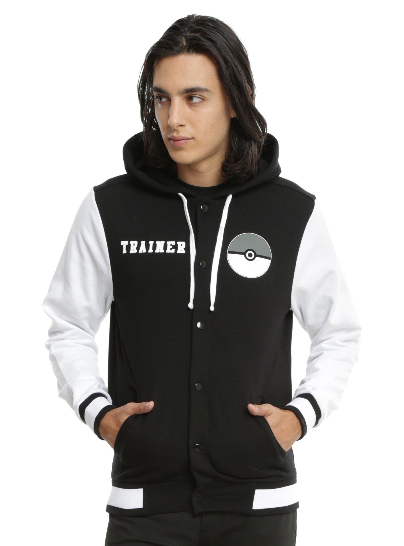 Pokemon Hooded Varsity Jacket, BLACK, hi-res