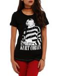 Kurt Cobain Photo Girls T-Shirt, BLACK, hi-res
