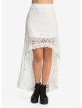 Extreme Hi-Lo Crochet Skirt, WHITE, hi-res