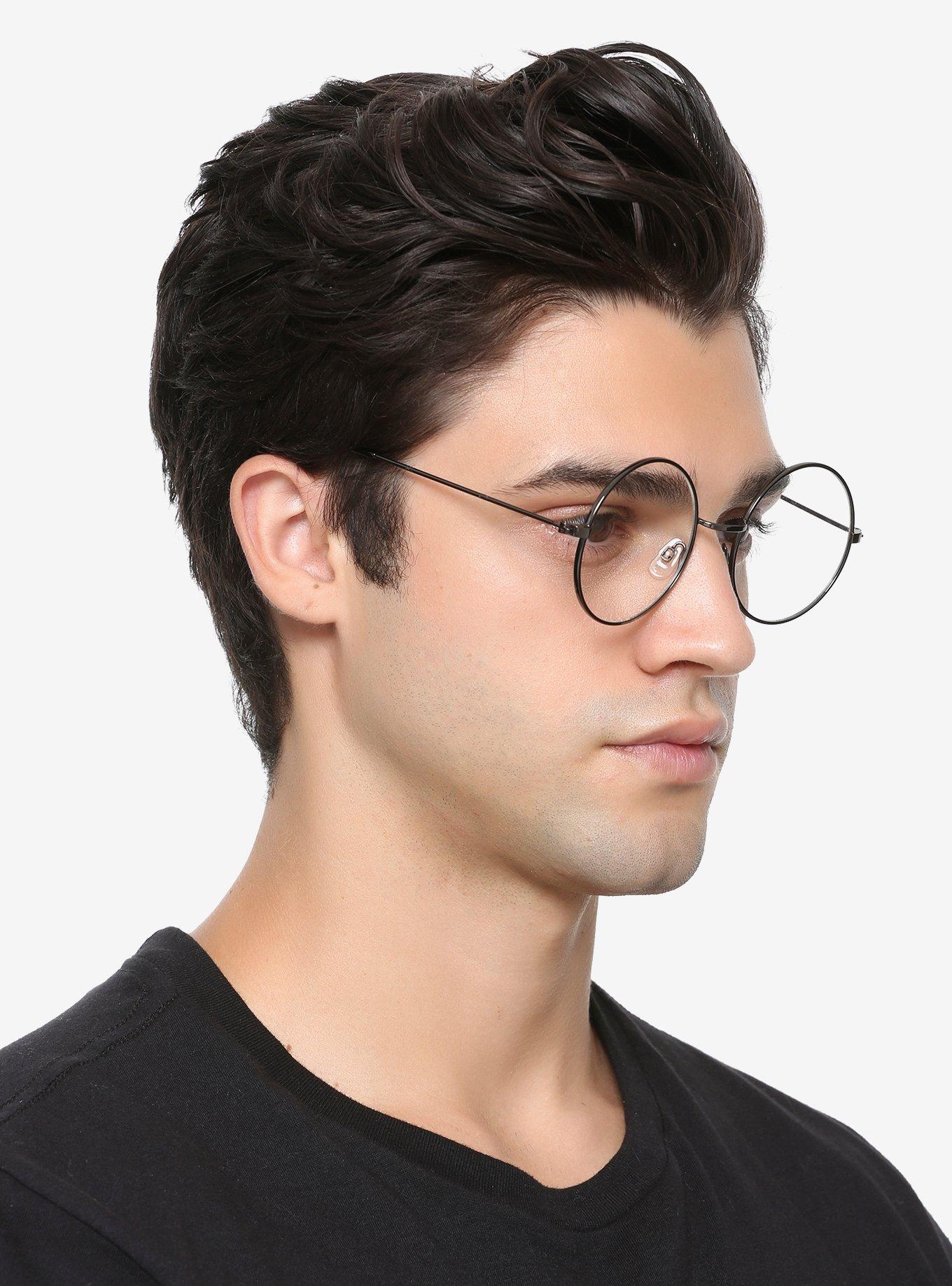 Round Silver Wire Clear Lens Glasses, , hi-res