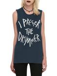 I Prefer The The Drummer Girls Muscle Top, NAVY, hi-res