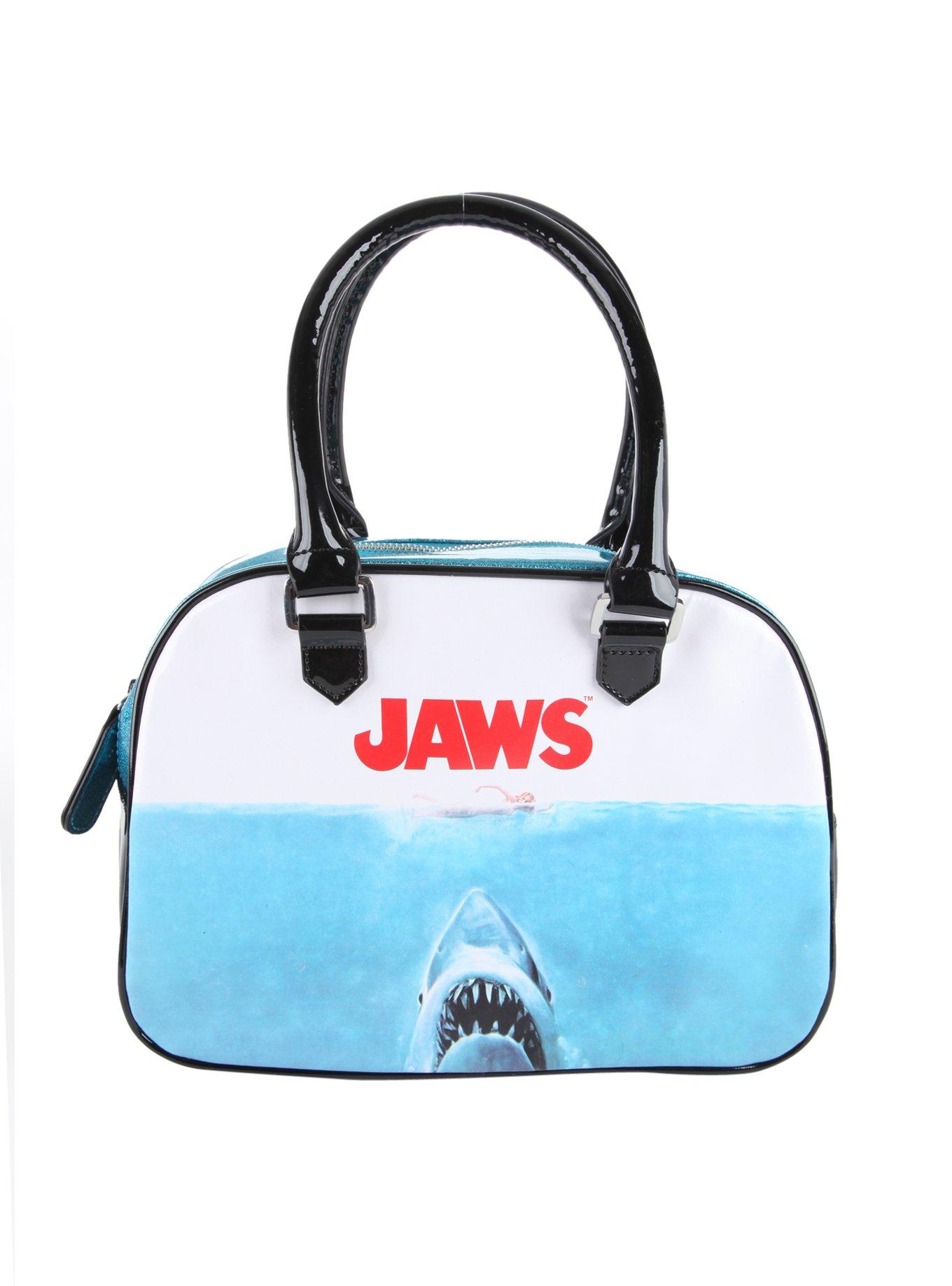 Rock Rebel Jaws Glitter Bowler Handbag, , hi-res