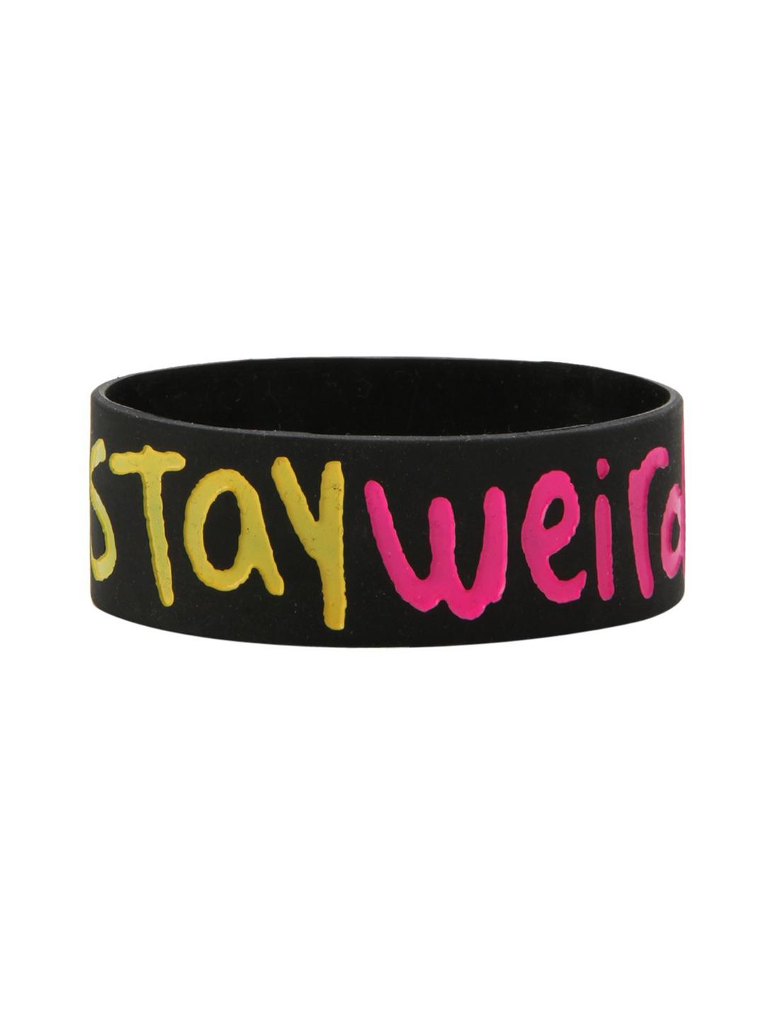 Teen Hearts Stay Weird Stay You Rubber Bracelet, , hi-res