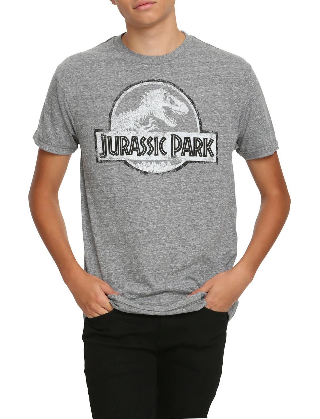 Jurassic Park Vintage Logo T-Shirt, BLACK, hi-res