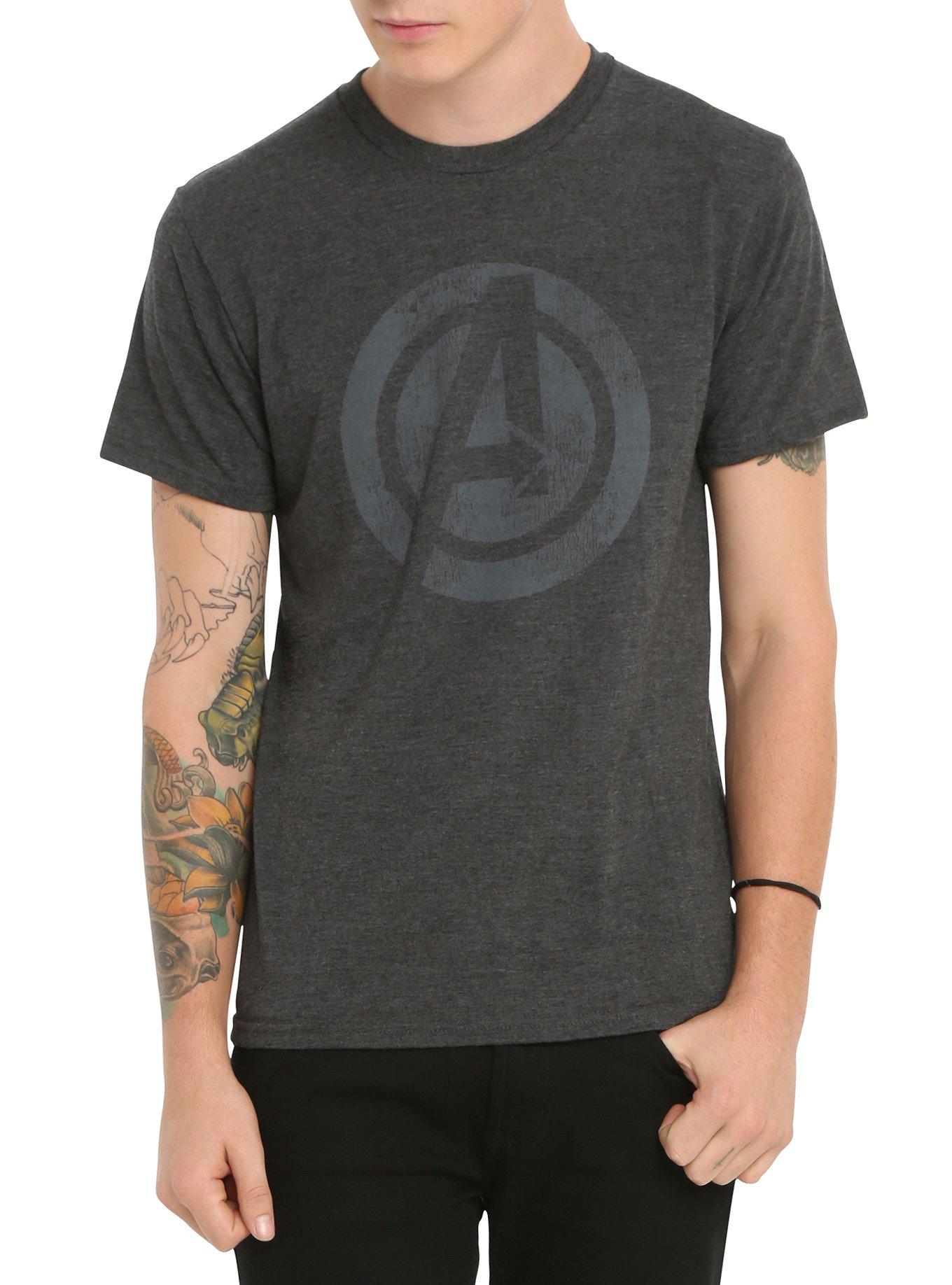 Marvel Avengers: Age Of Ultron Distressed Logo T-Shirt, DARK GRAY, hi-res