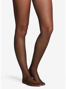 HOT TOPIC FASHION BLACK OPAQUE SHEER STRIPE FOOTED PANTYHOSE TIGHTS IN ML SIZE 