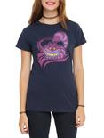 Funko Disney Pop! Alice In Wonderland Cheshire Cat Girls T-Shirt Hot Topic Exclusive, NAVY, hi-res