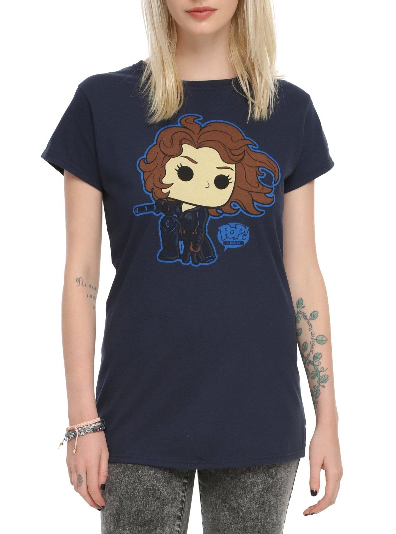 Funko Marvel Pop! Black Widow Girls T-Shirt Hot Topic  display picture 2