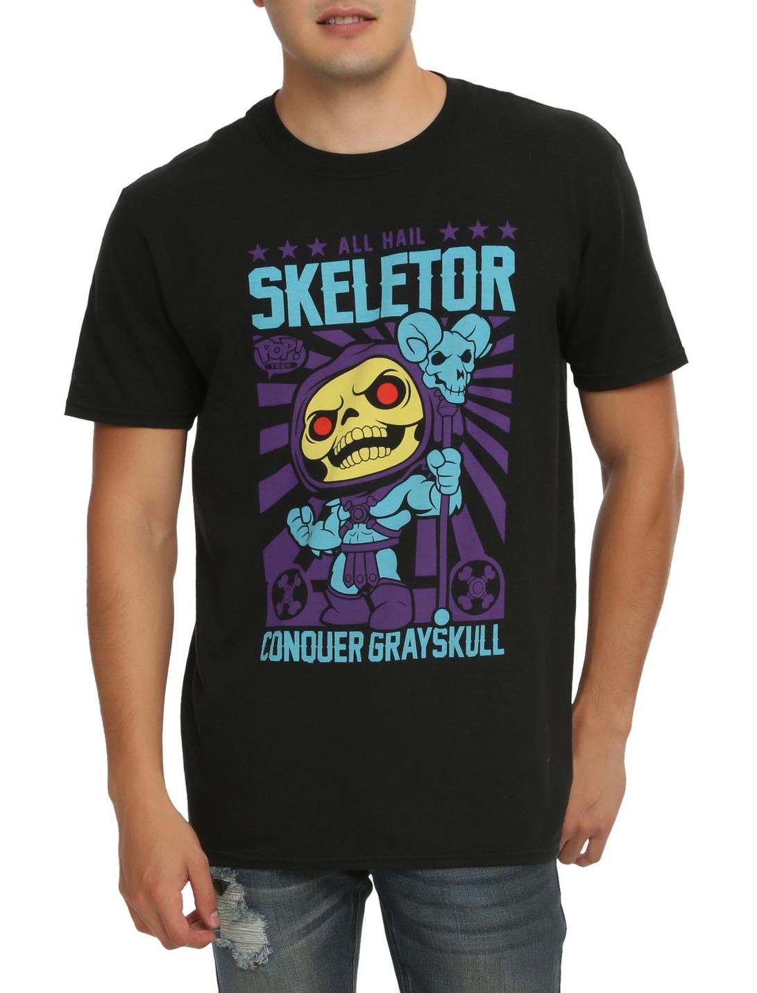 Funko Masters Of The Universe Pop! Skeletor T-Shirt Hot Topic Exclusive, BLACK, hi-res