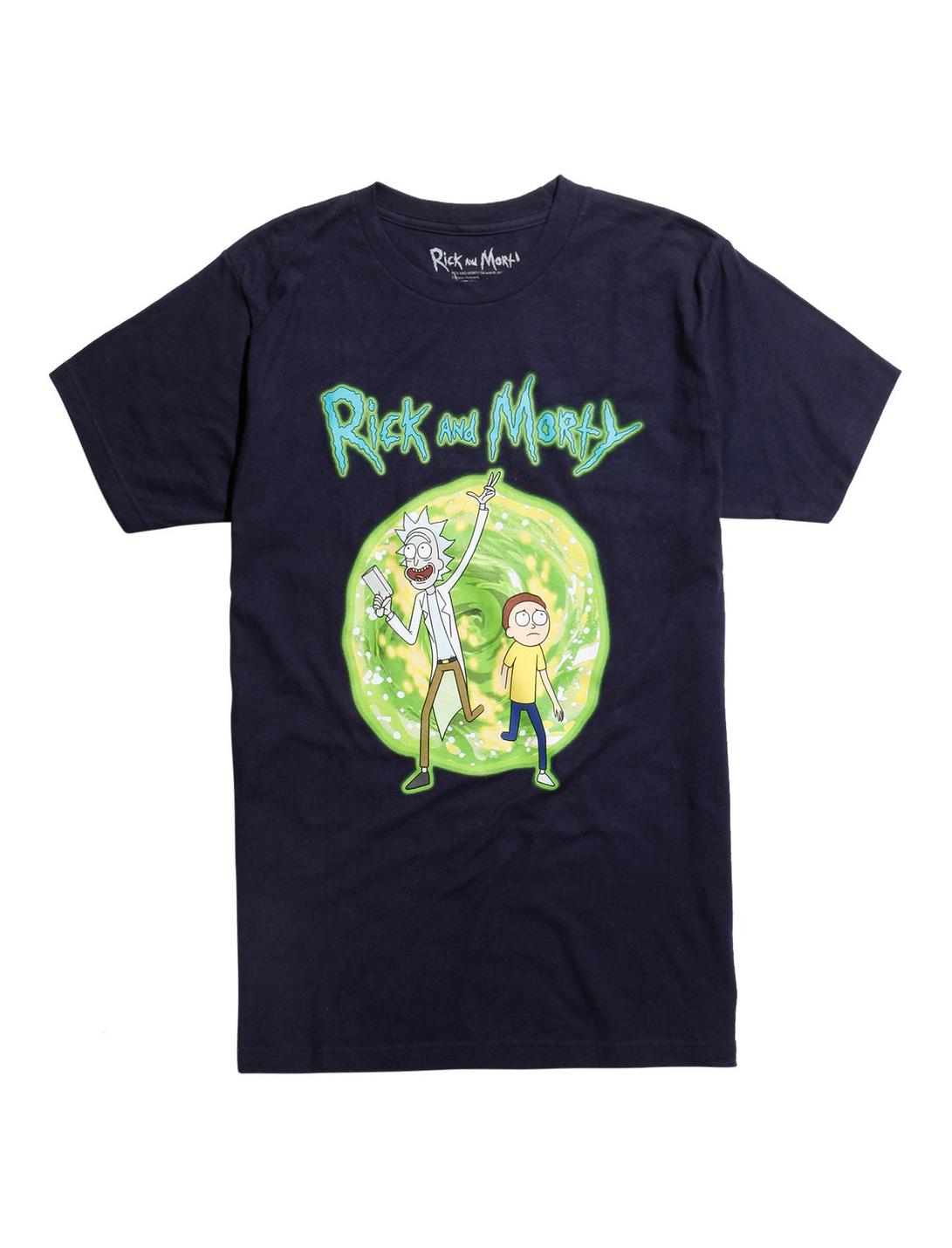 Rick And Morty Portal T-Shirt, NAVY, hi-res