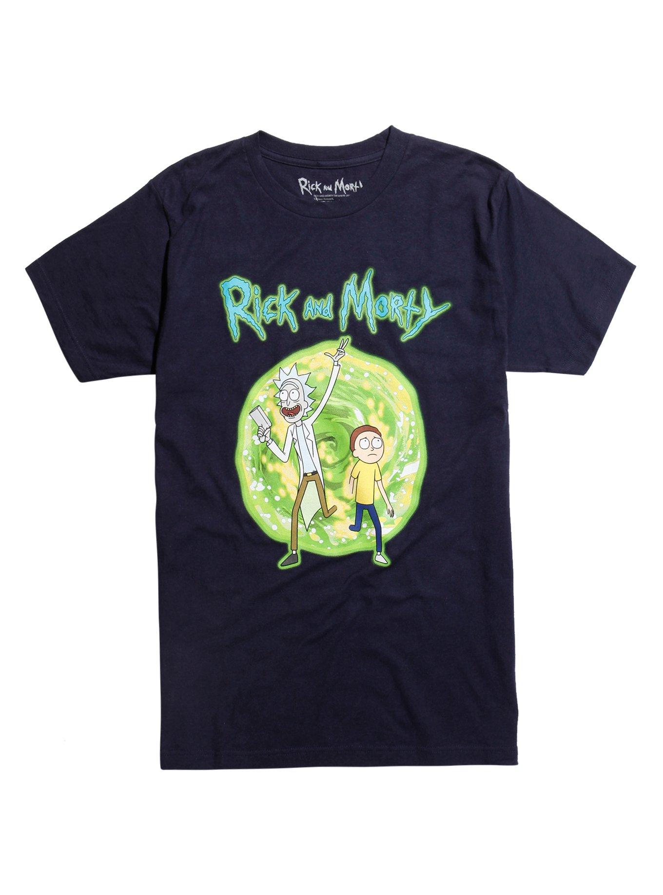 Rick And Morty Portal T-Shirt, NAVY, hi-res