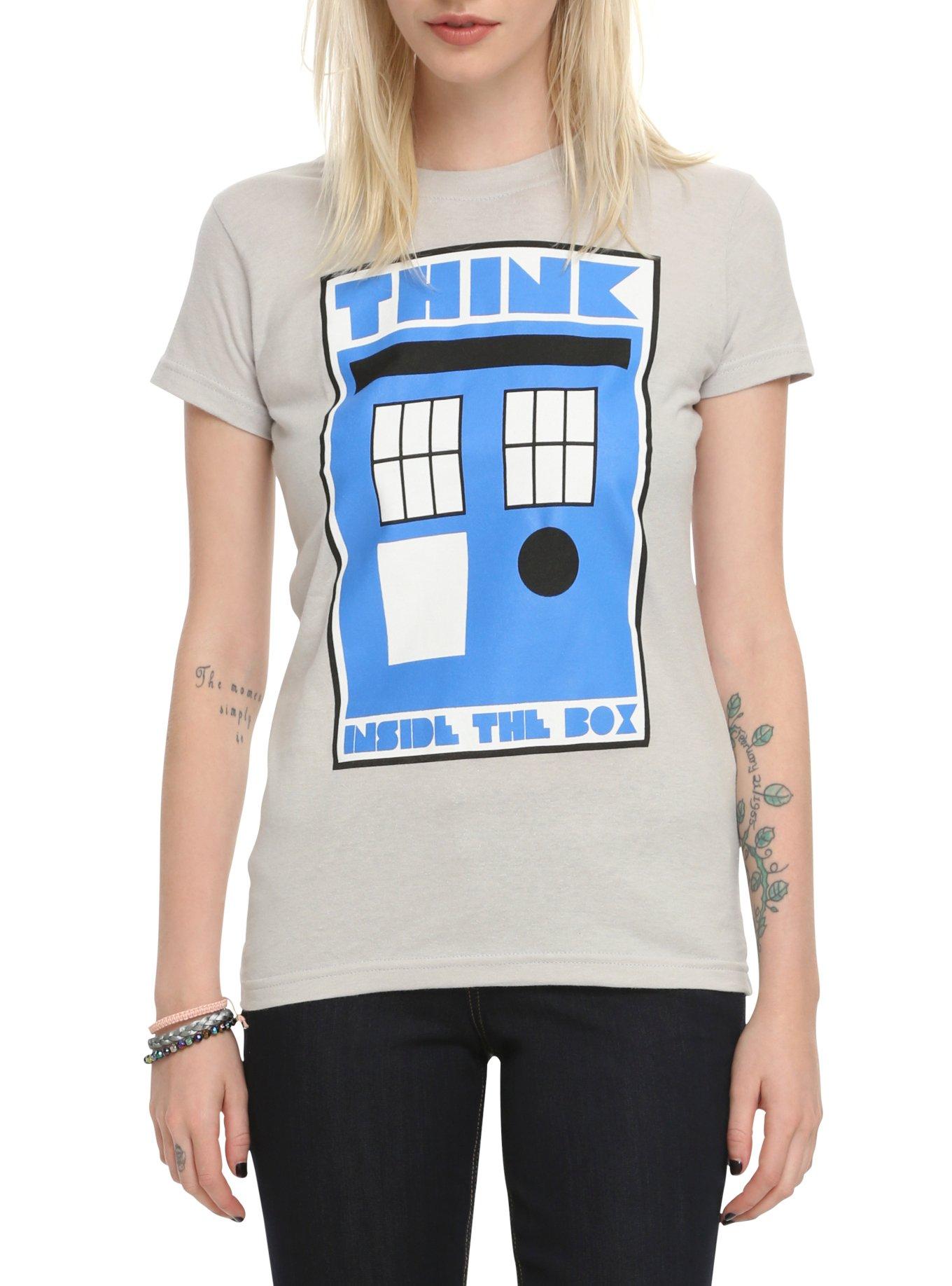 Doctor Who TARDIS Think Inside The Box Girls T-Shirt, , hi-res
