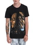 Bob Marley Lion Face T-Shirt, BLACK, hi-res
