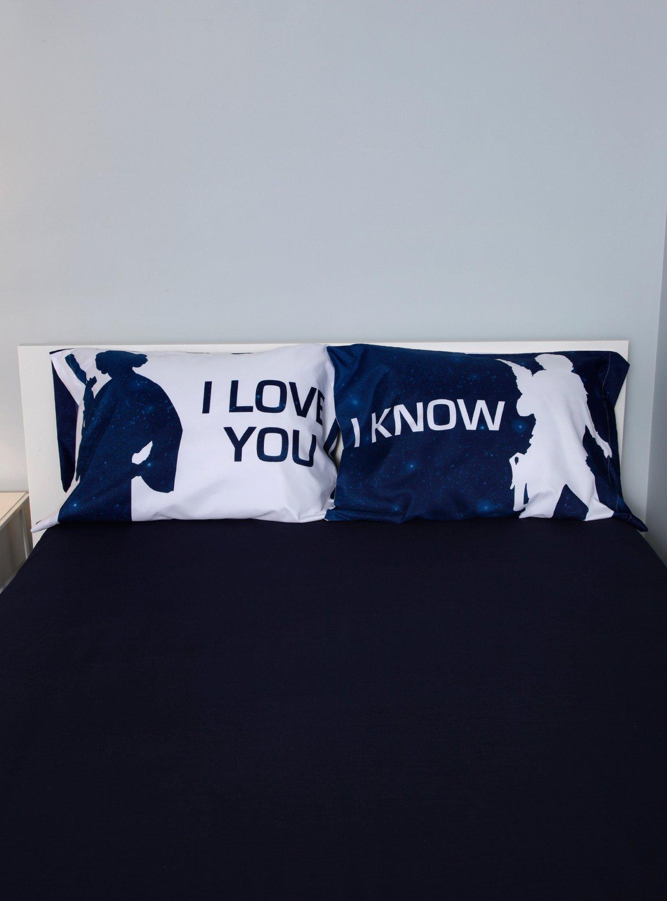 Star Wars I Love You I Know Pillowcase Set Hot Topic