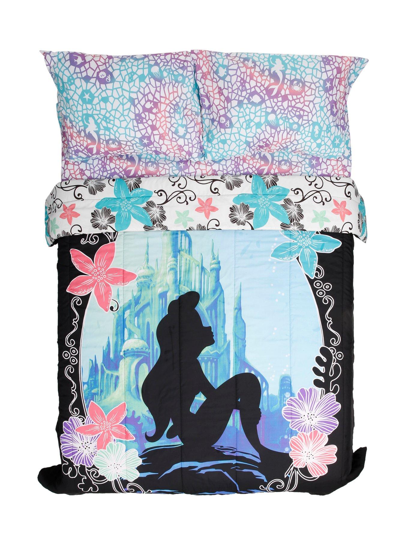 Disney The Little Mermaid Ariel Silhouette Full/Queen Comforter | Hot Topic