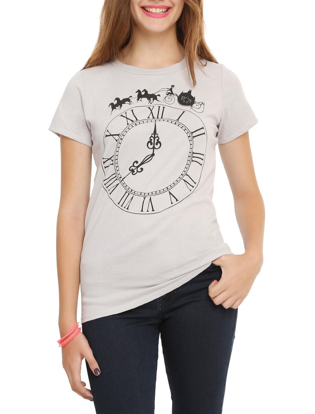 Disney Cinderella Clock Girls T-Shirt, WHITE, hi-res