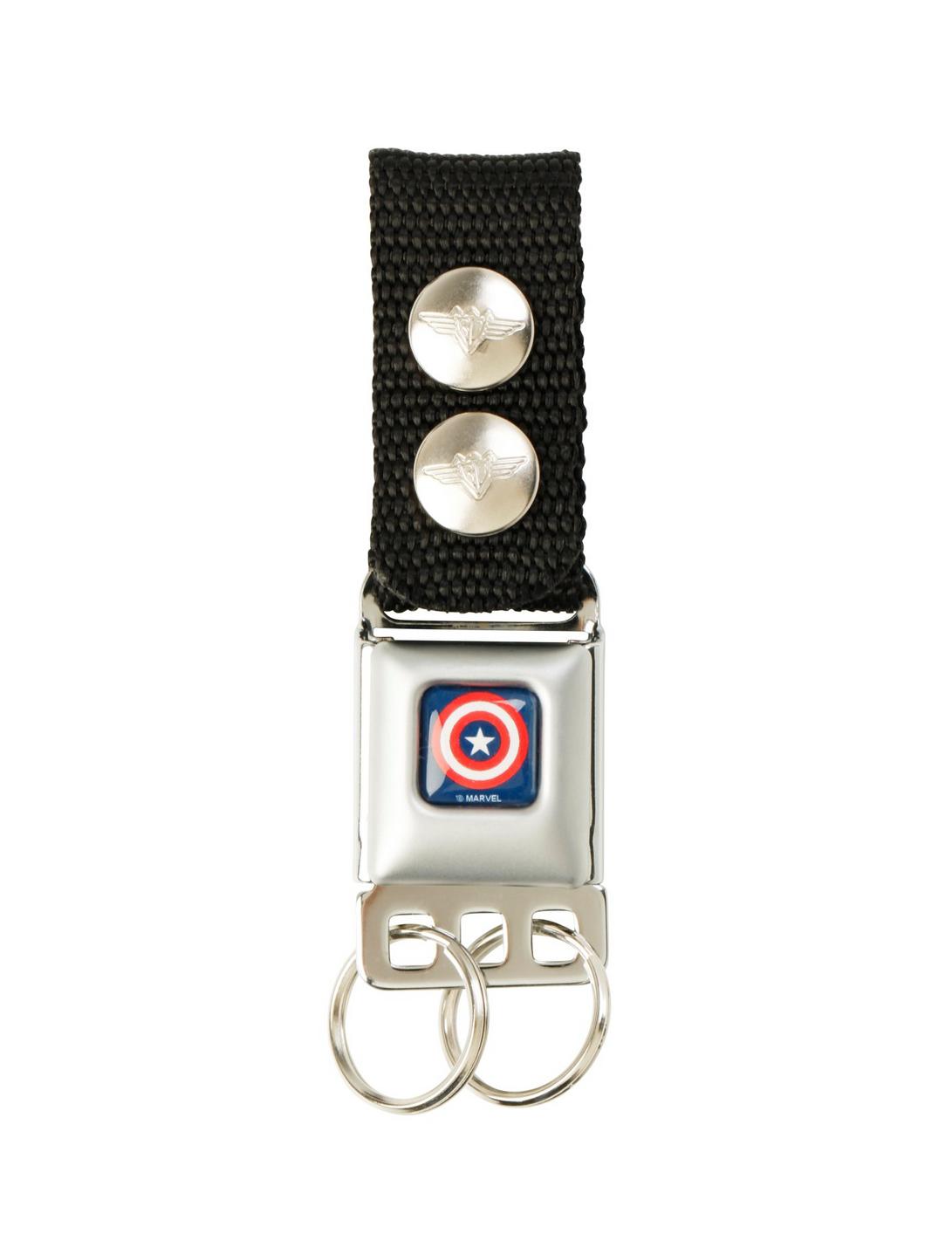 Marvel Captain America Shield Seat Belt Buckle Key Chain, , hi-res