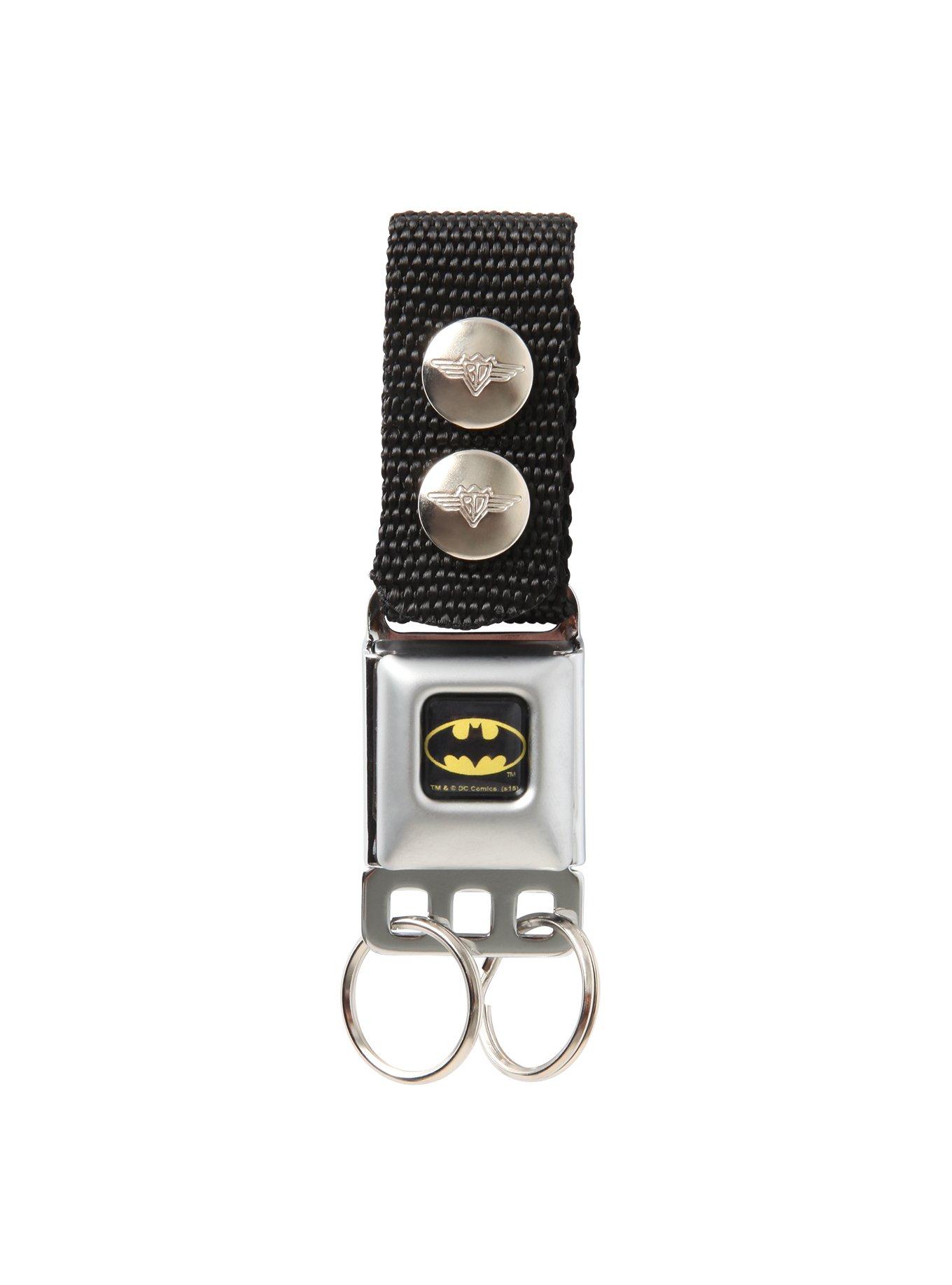 DC Comics Batman Logo Seat Belt Buckle Key Chain, , hi-res