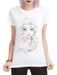 Disney Beauty And The Beast Belle Sketch Girls T-Shirt, , hi-res