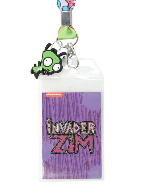 Invader Zim Pink & Green Gir Lanyard | Hot Topic