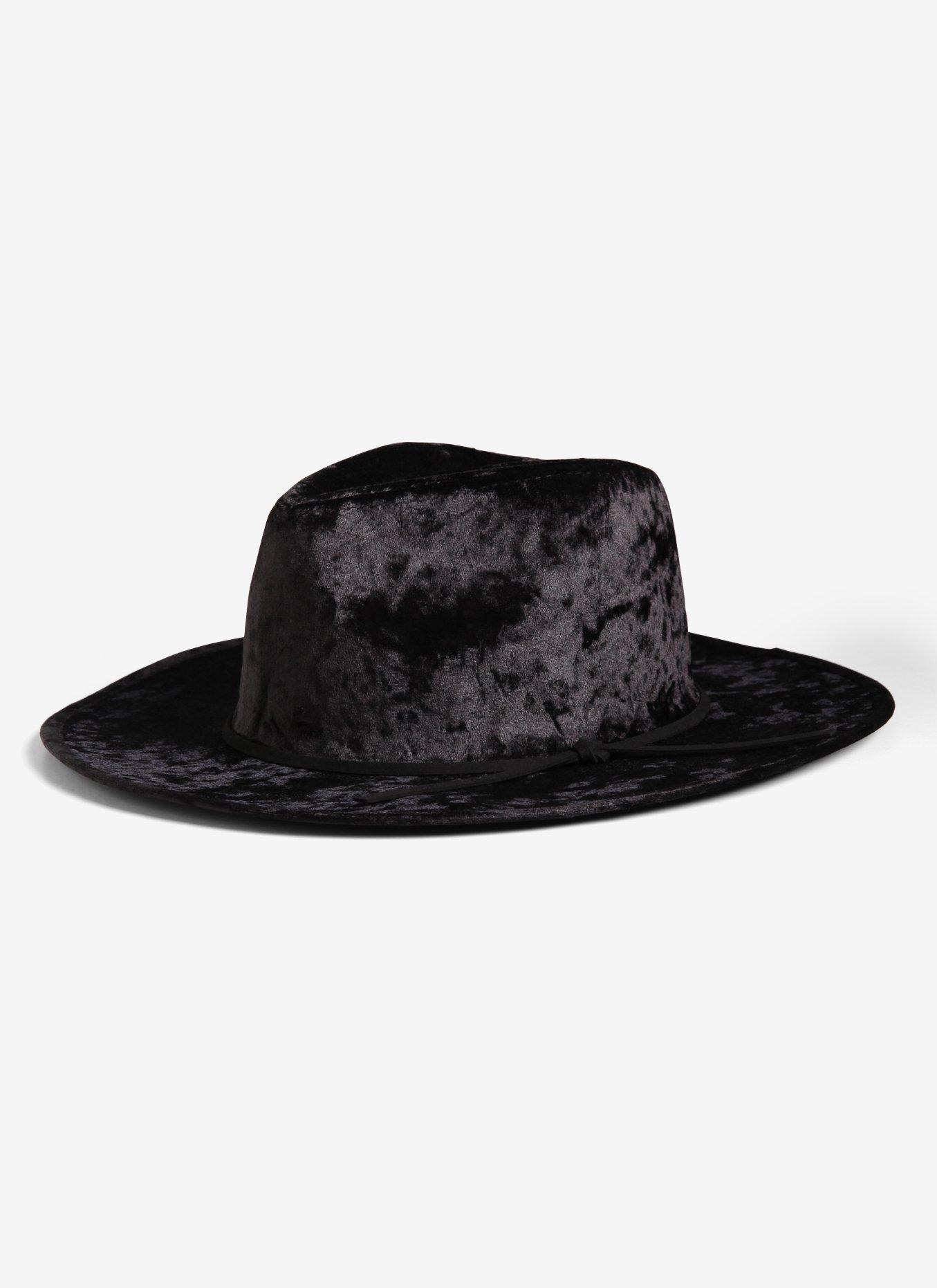 Crushed Velvet Panama Hat, , hi-res