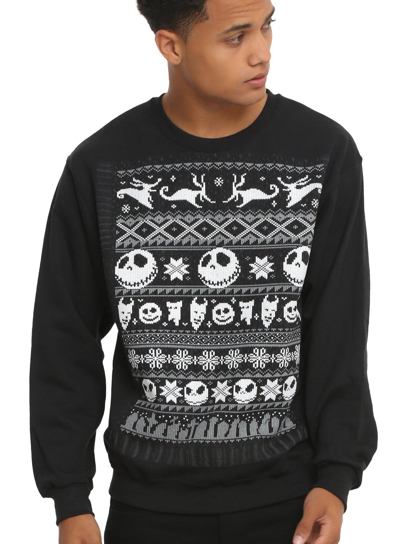 The Nightmare Before Christmas Fair Isle Sweatshirt, , hi-res