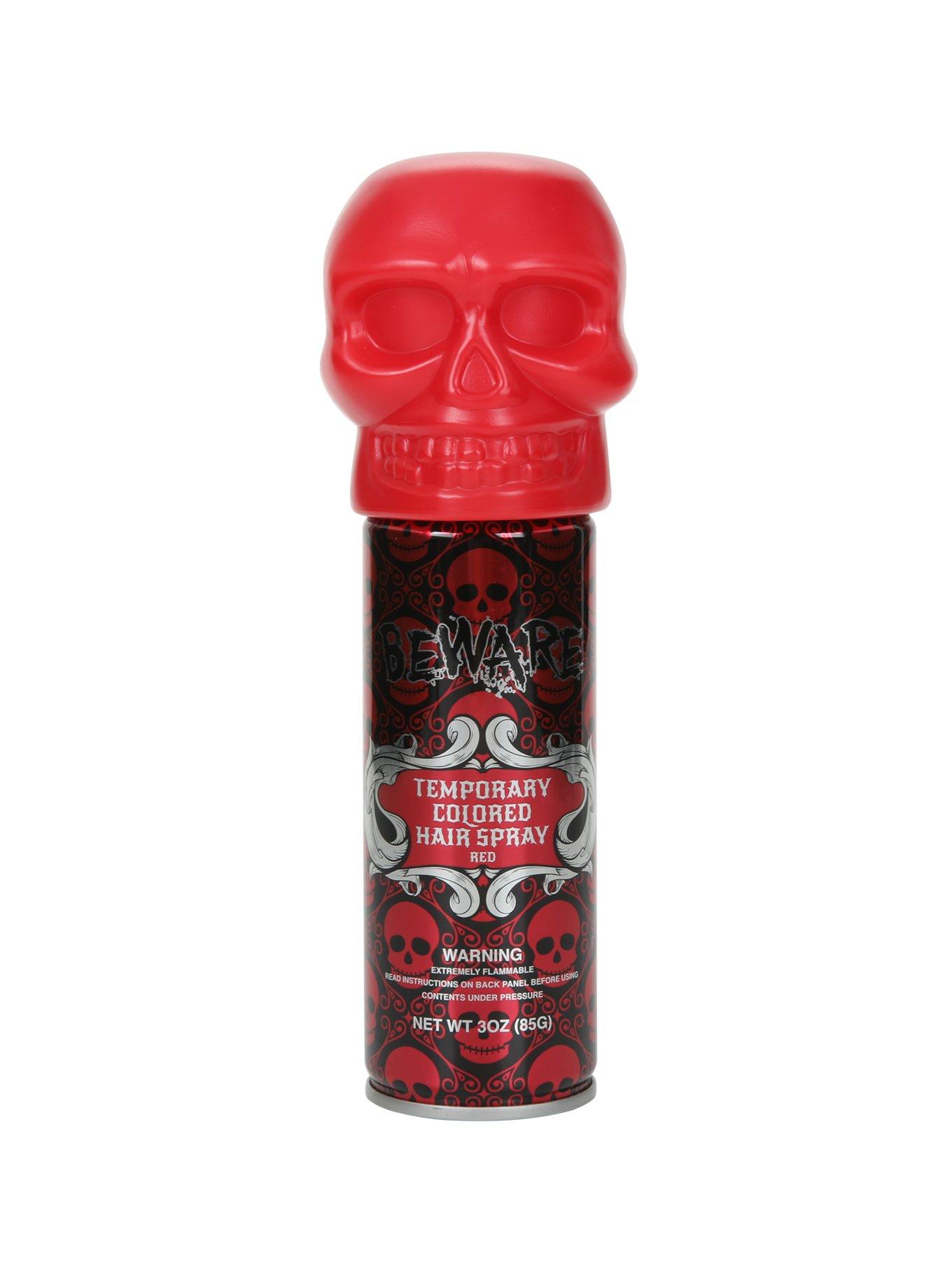 Beware Red Temporary Hair Color Spray, , hi-res