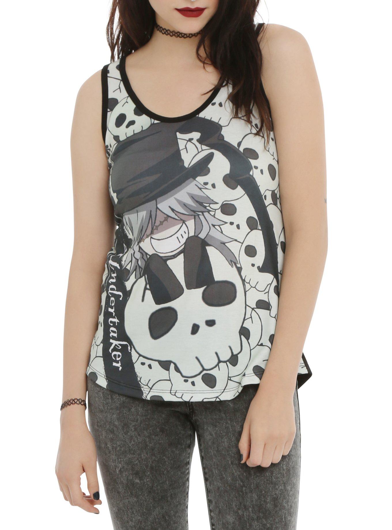 Black Butler Undertaker Girls Tank Top, BLACK, hi-res
