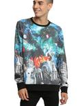 Space Cat Invasion Sweatshirt, BLACK, hi-res