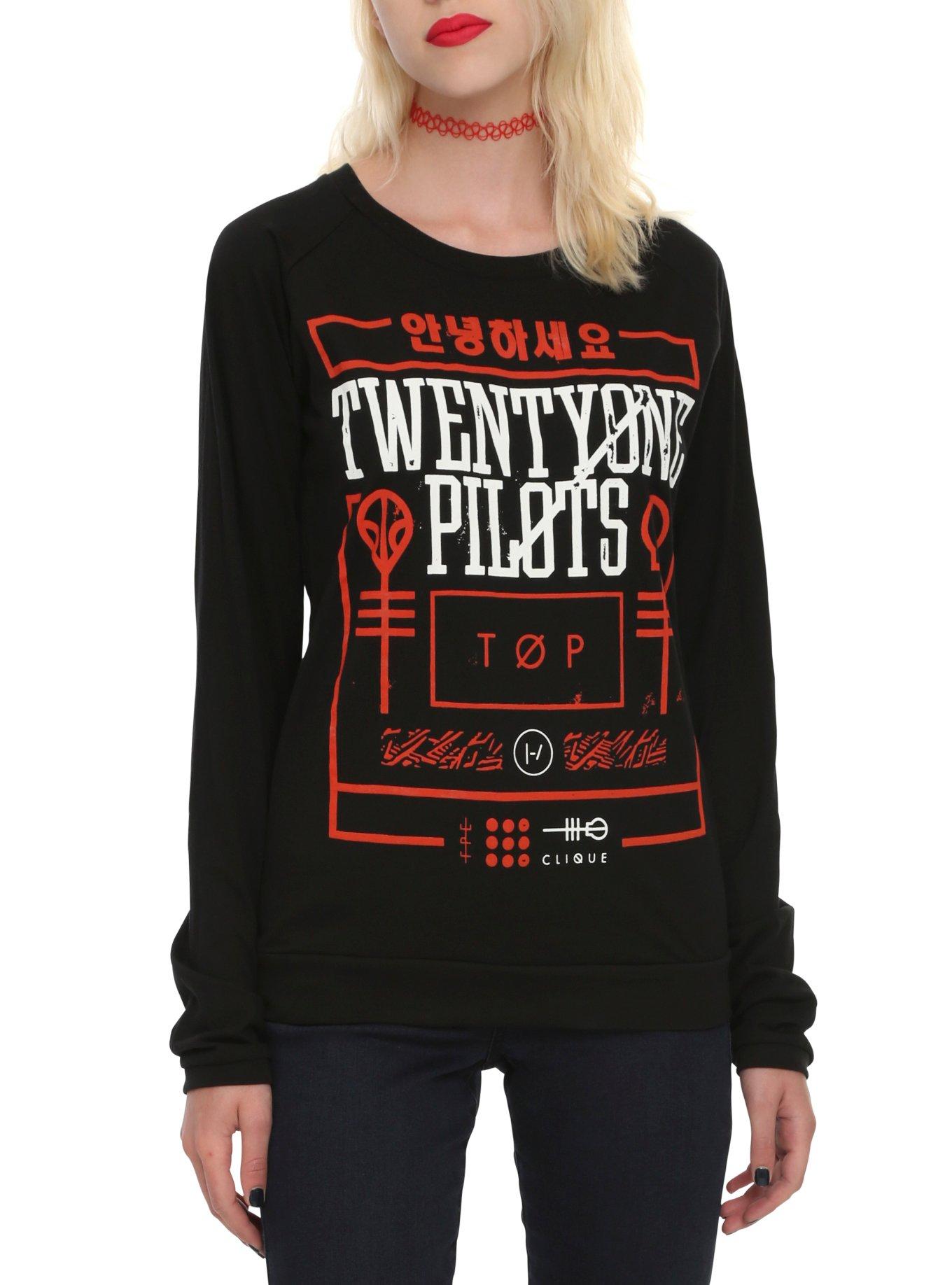 Twenty One Pilots Red Box Girls Top, BLACK, hi-res