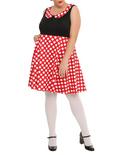 Disney Minnie Mouse Polka Dot Dress Plus Size, BLACK, hi-res