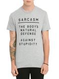 Sarcasm Defense T-Shirt, BLACK, hi-res