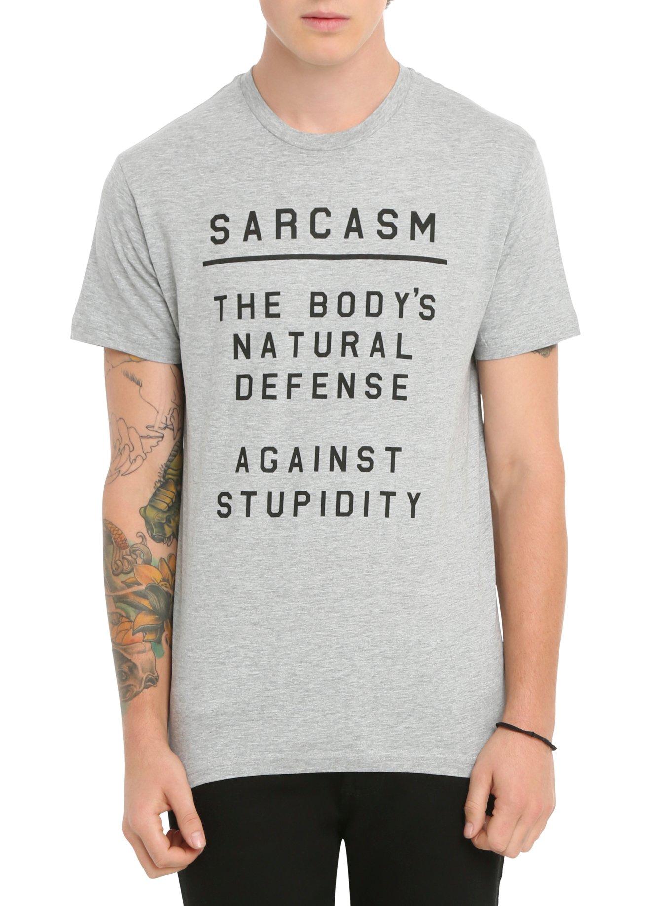 Sarcasm Defense T-Shirt, BLACK, hi-res