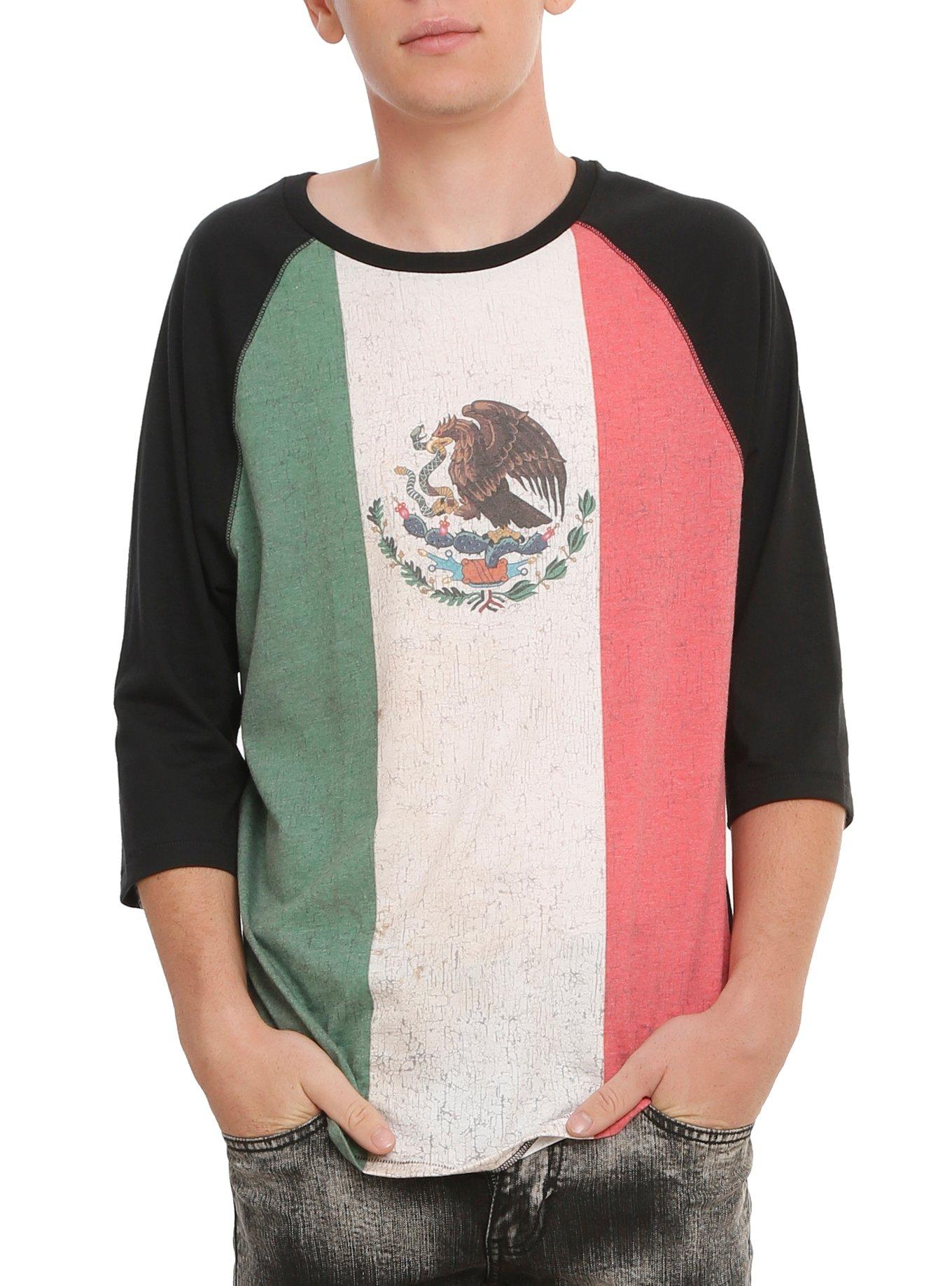XXX RUDE Mexico Flag Raglan, MULTI, hi-res