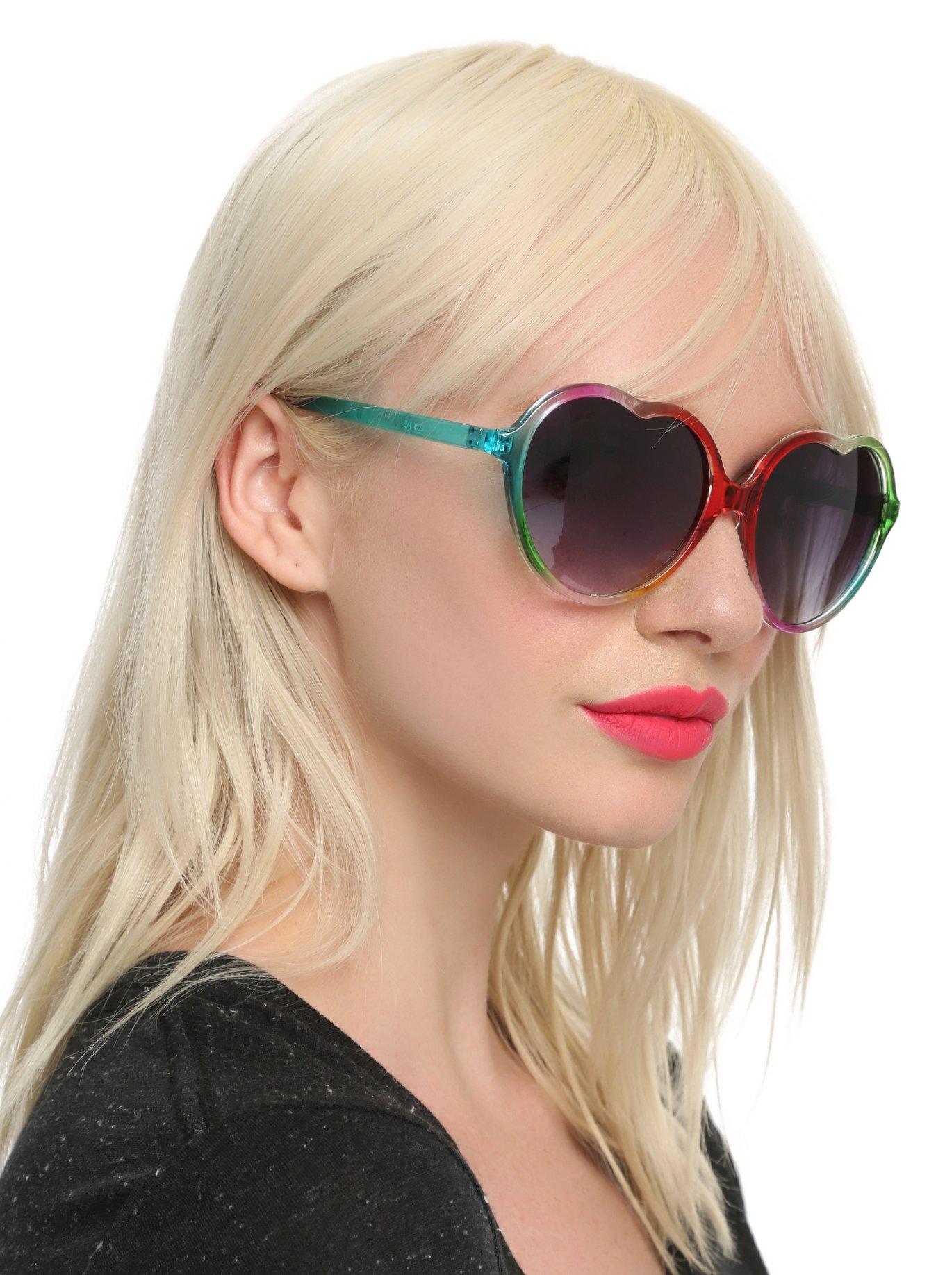 Rainbow Heart Sunglasses, , hi-res