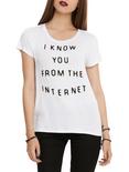 Know You From The Internet Girls T-Shirt, BLACK, hi-res