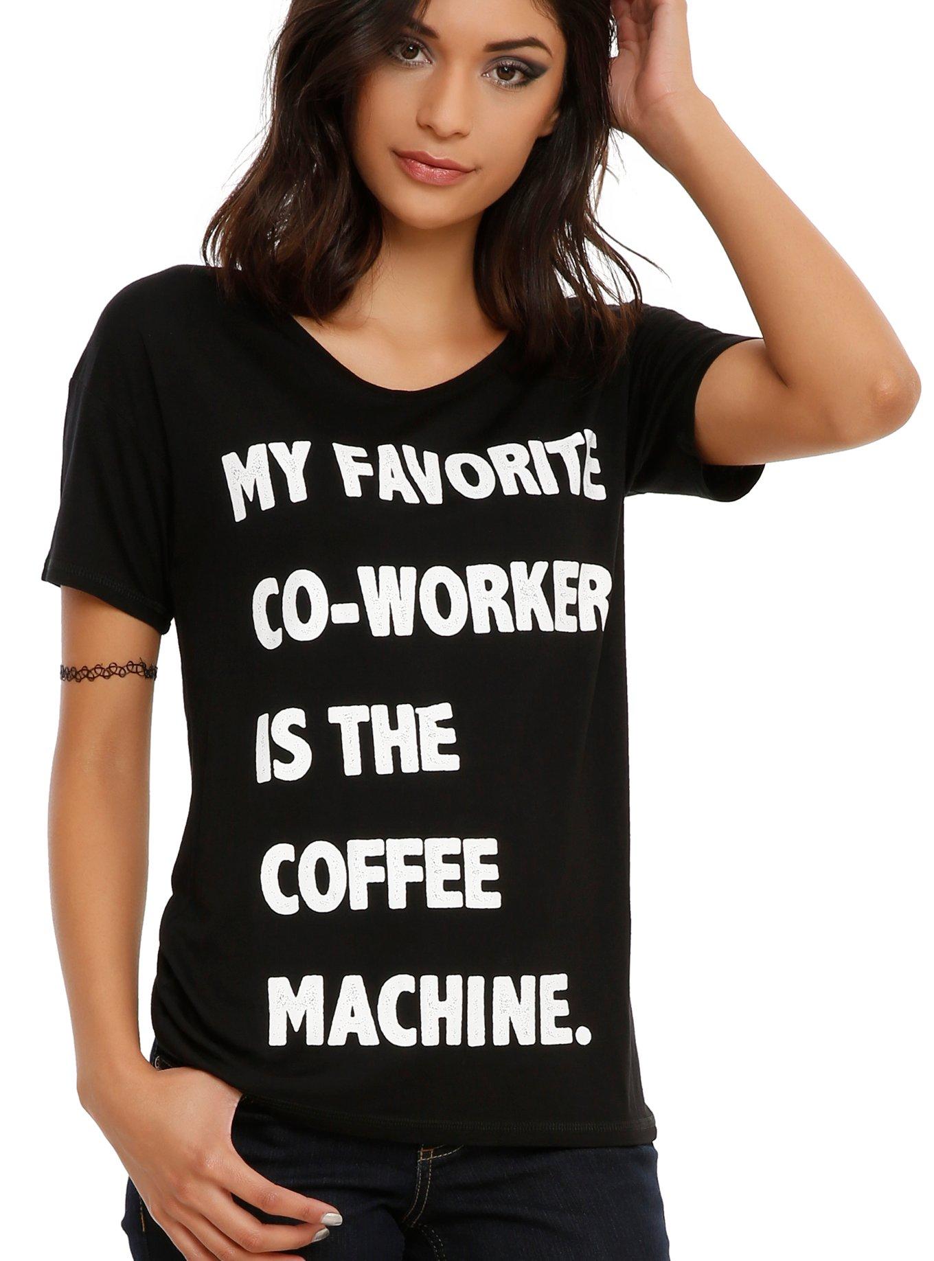 Favorite Co-Worker Coffee Machine Girls T-Shirt, , hi-res