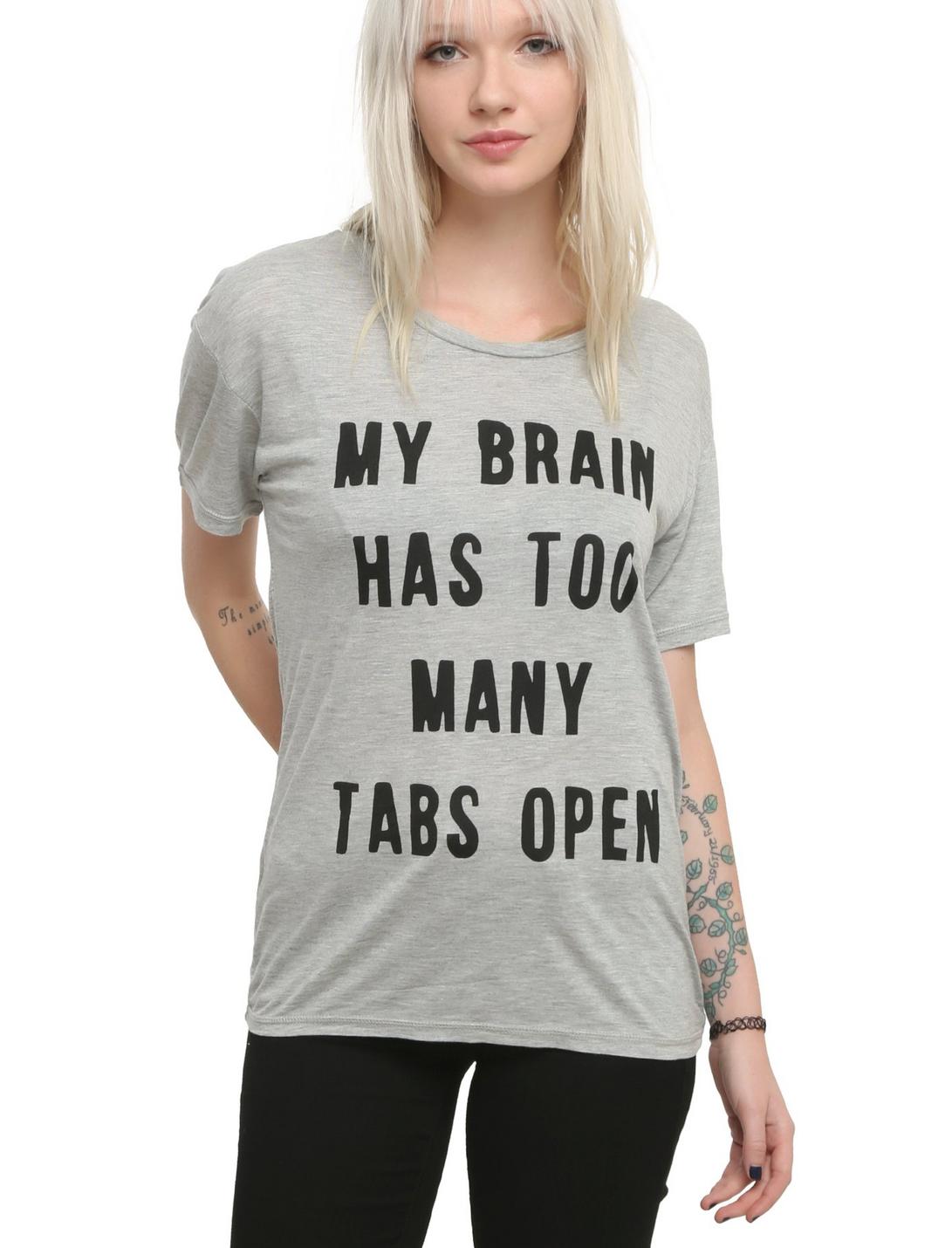 Brain Too Many Tabs Girls T-Shirt, , hi-res