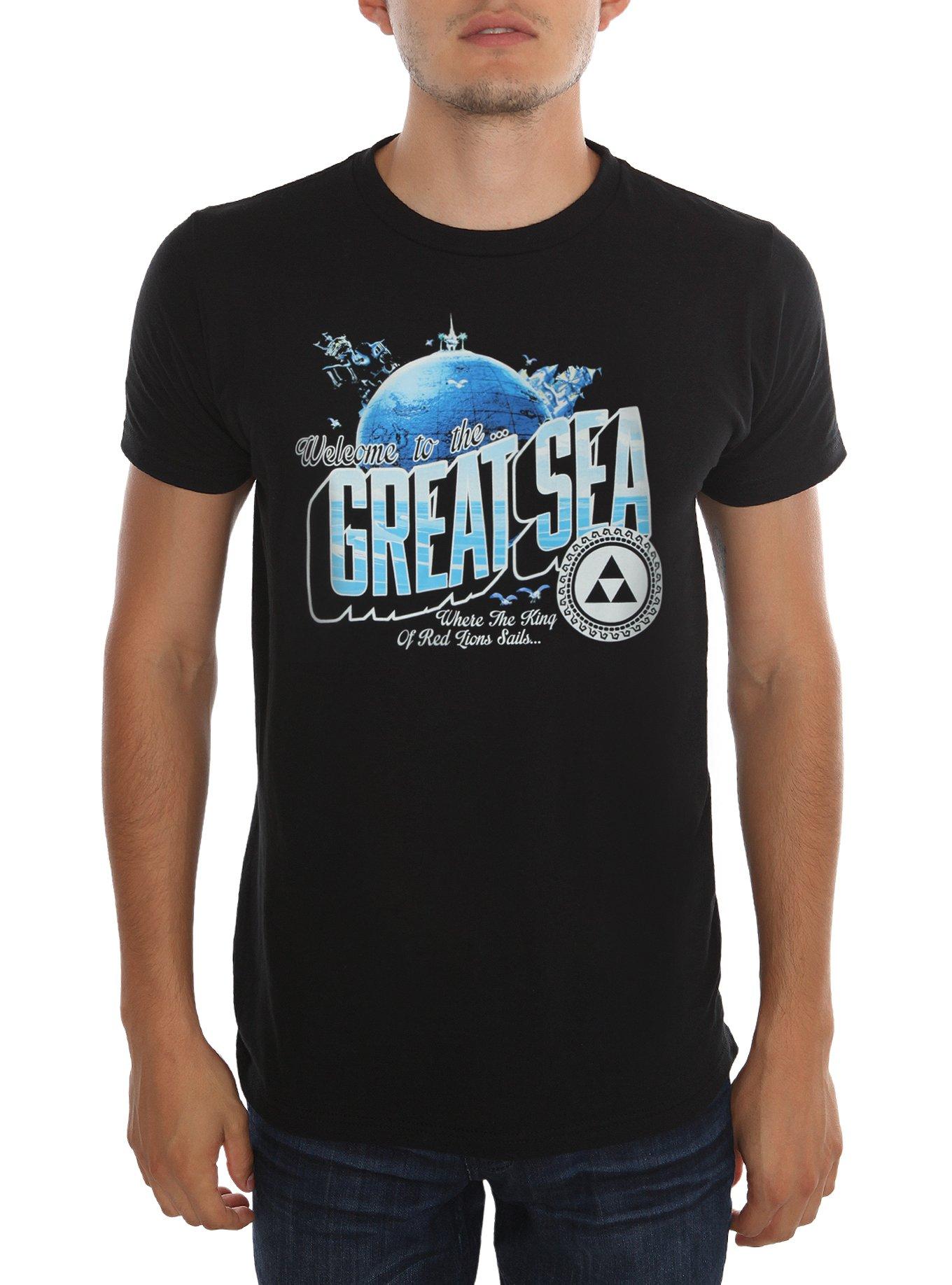 The Legend Of Zelda: The Wind Waker Great Sea T-Shirt, BLACK, hi-res