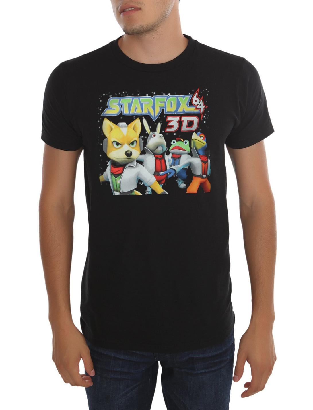 Star Fox 64 3D Characters T-Shirt, BLACK, hi-res