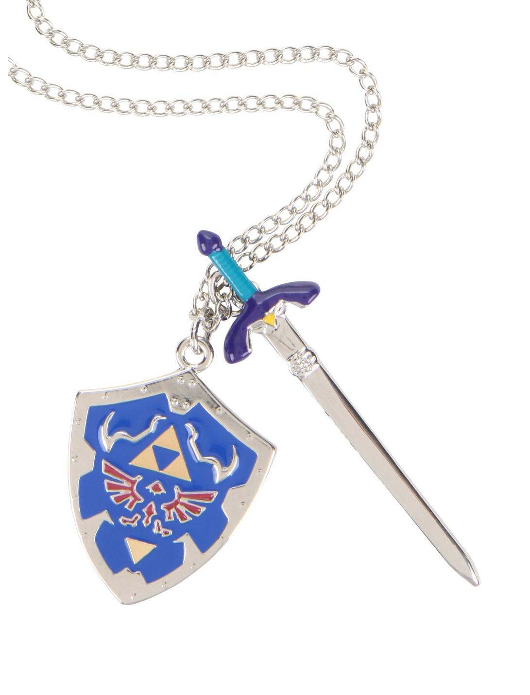 The Legend Of Zelda Sword & Shield Necklace, , hi-res
