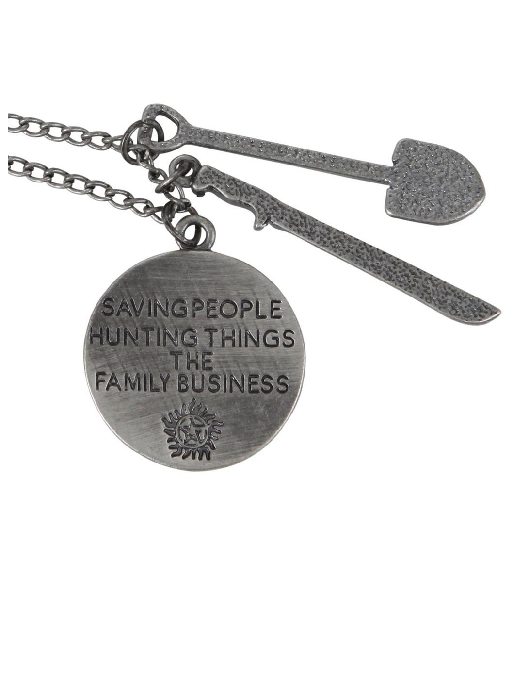 Supernatural Family Business Charm Necklace, , hi-res