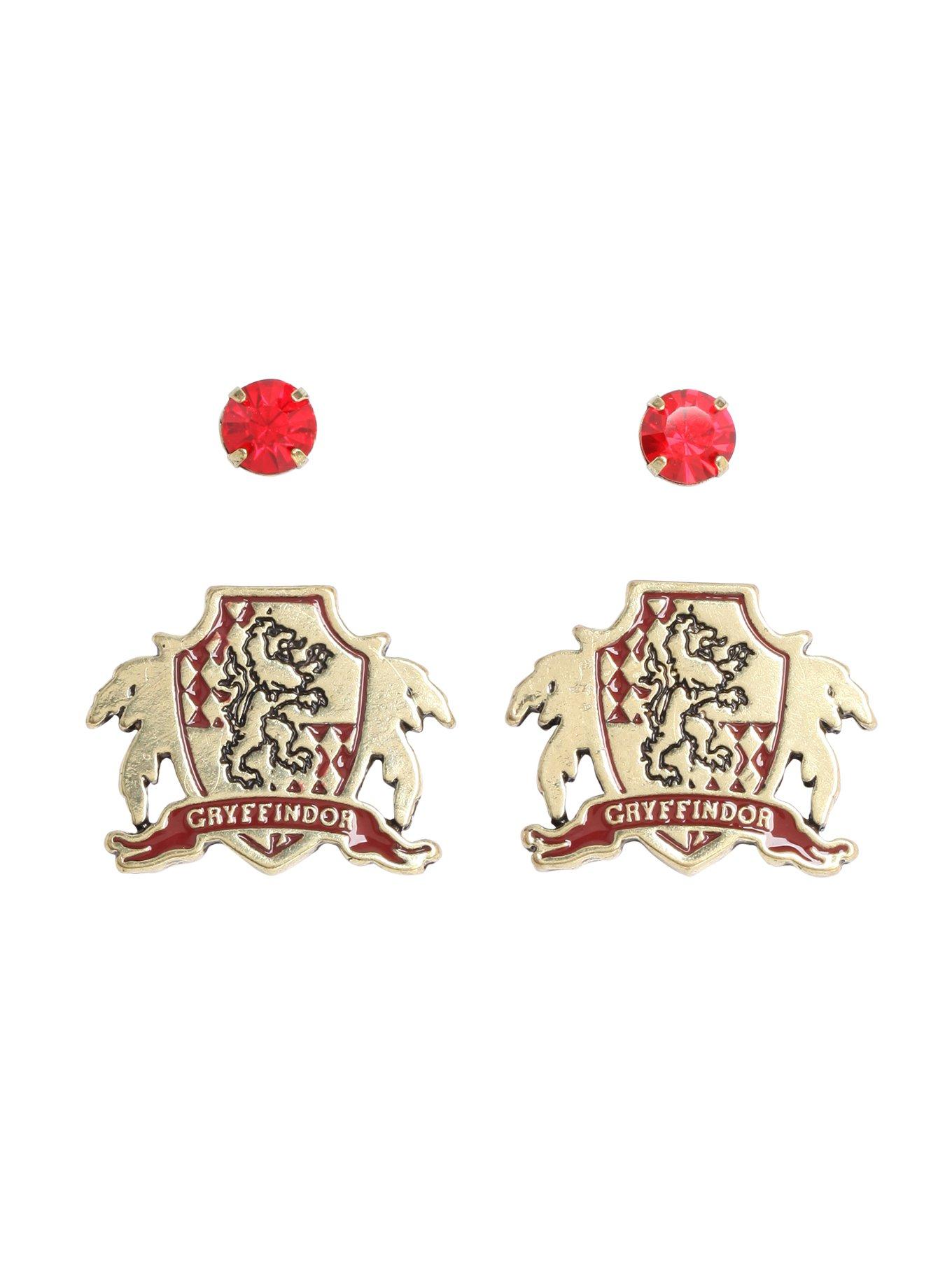 Harry Potter Gryffindor House Crest Stud Earring Set, , hi-res