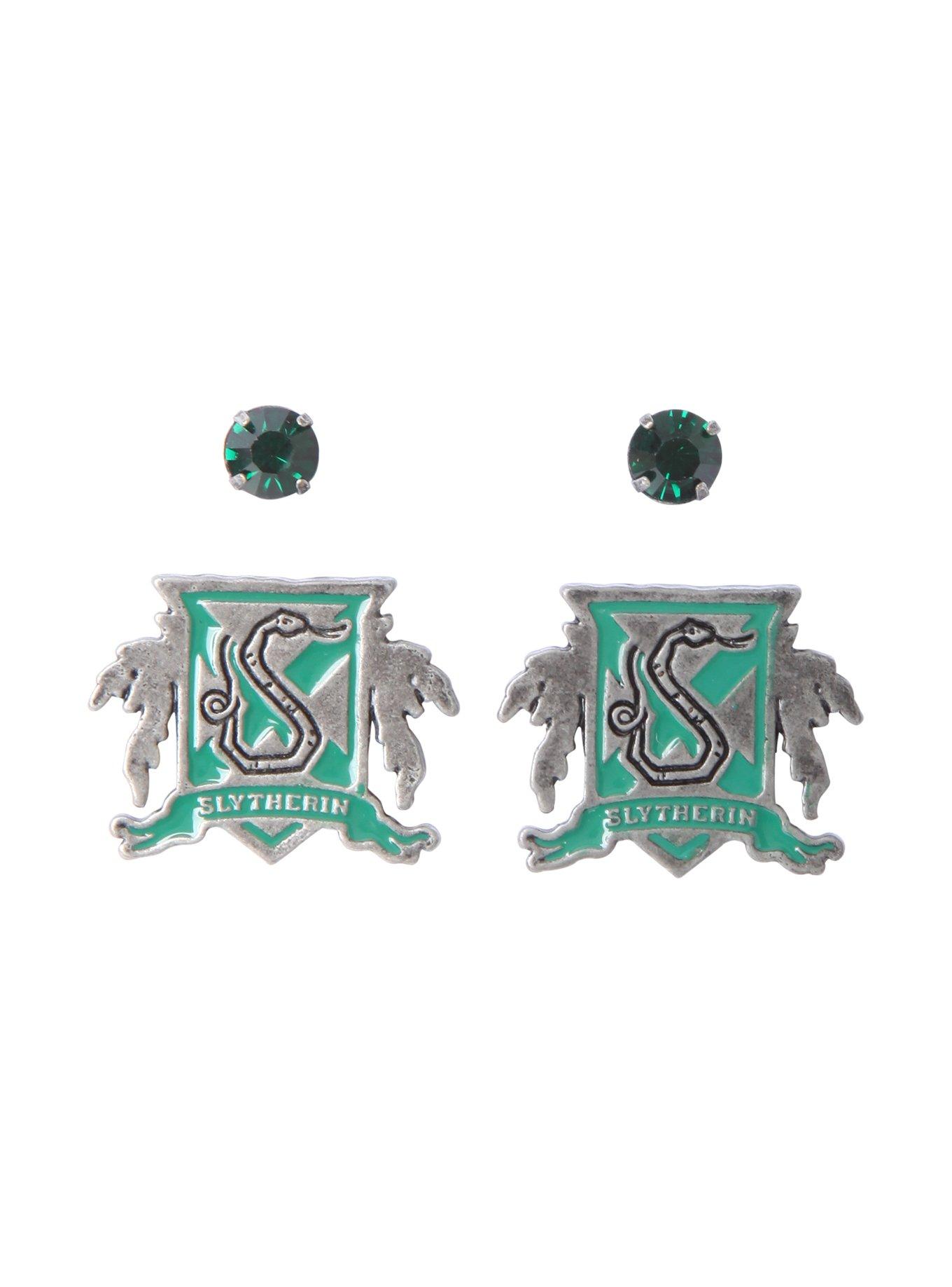 Harry Potter Slytherin House Crest Stud Earring Set, , hi-res