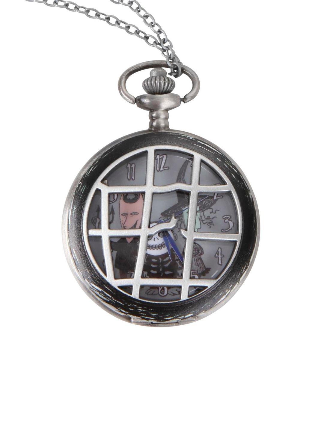 The Nightmare Before Christmas Lock Shock Barrel Pocket Watch Necklace, , hi-res