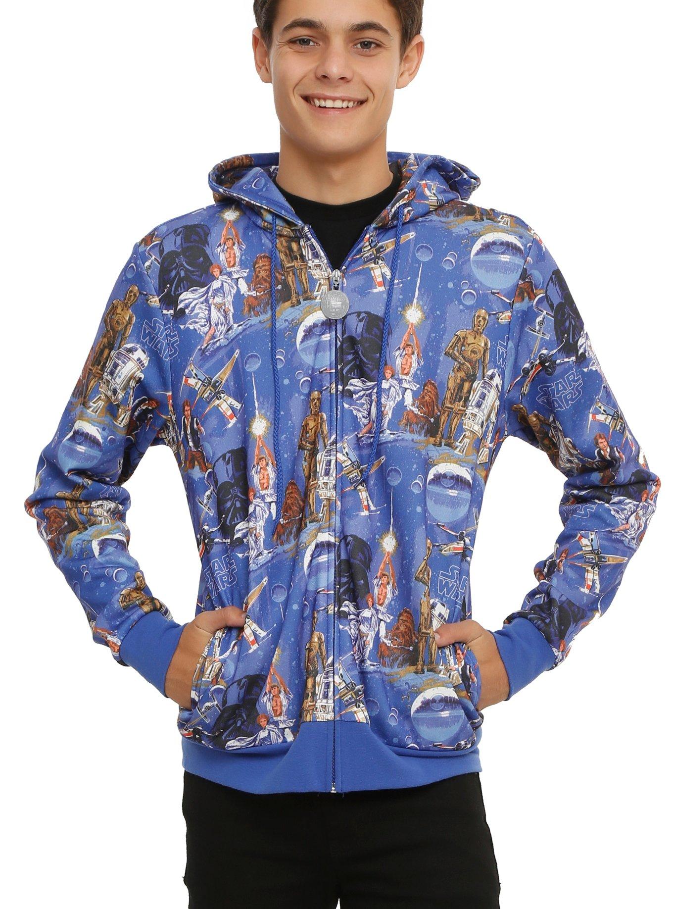 Star Wars Classic Sublimation Print Hoodie, BLACK, hi-res